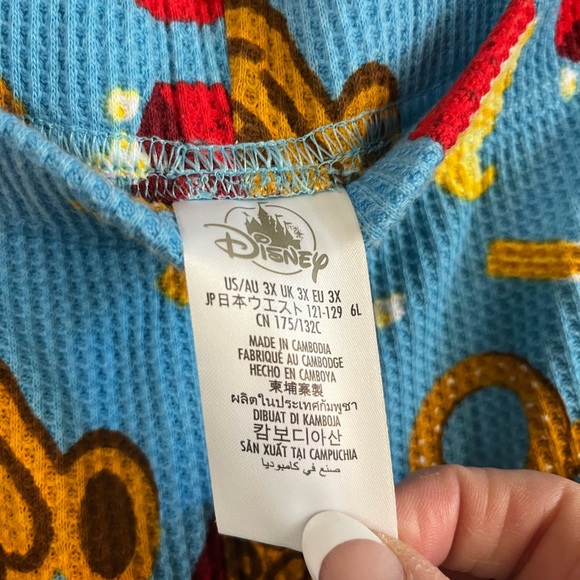Disney Park Exclusive Thermal Waffle Snack Print Pajama Bottom Only Size 3X - Picture 5 of 5